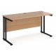 Maestro 600mm Deep Straight Office Desk